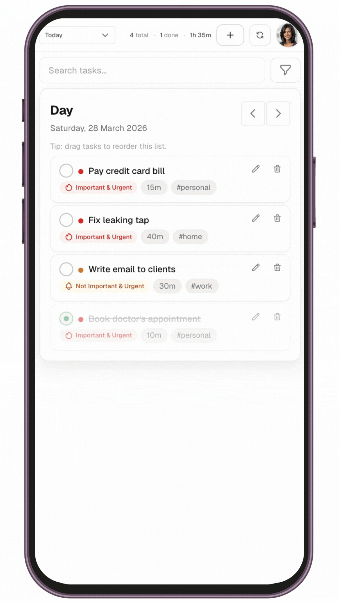 Weekly insights — light mode